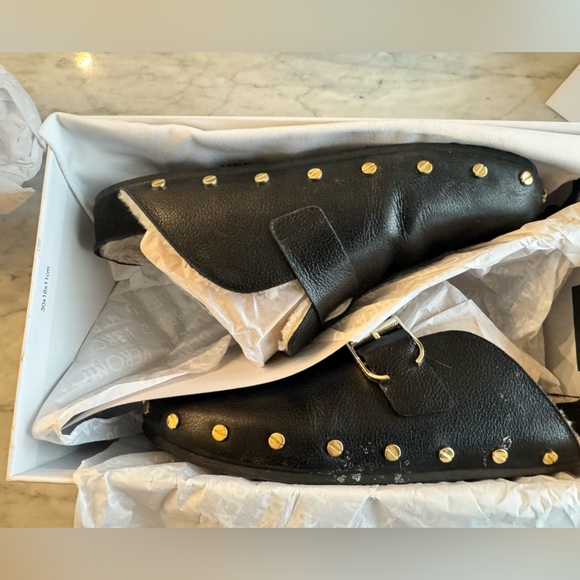 Veronica Beard Fern 2 Shearling Lined Clog. Black. 8 - Picture 10 of 11